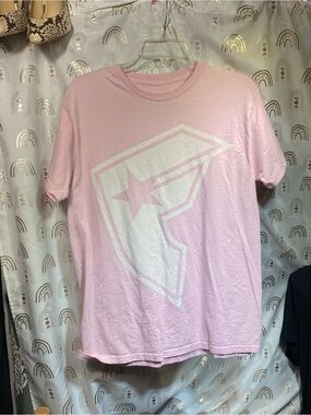 Famous Stars & Straps Light Pink Tee with White Star Shield
